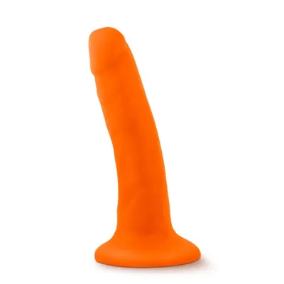 Neo 5 5 Inch Dual Density Cock Neon Orange