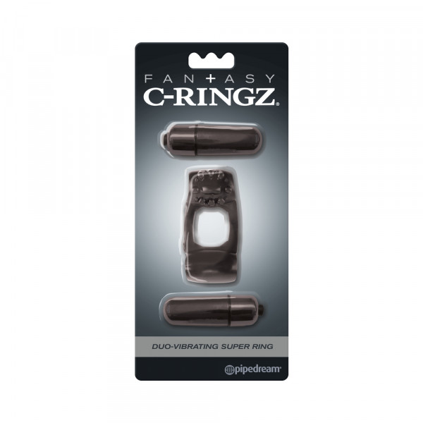 Fantasy C-Ringz Duo Vibrating Super Ring Black