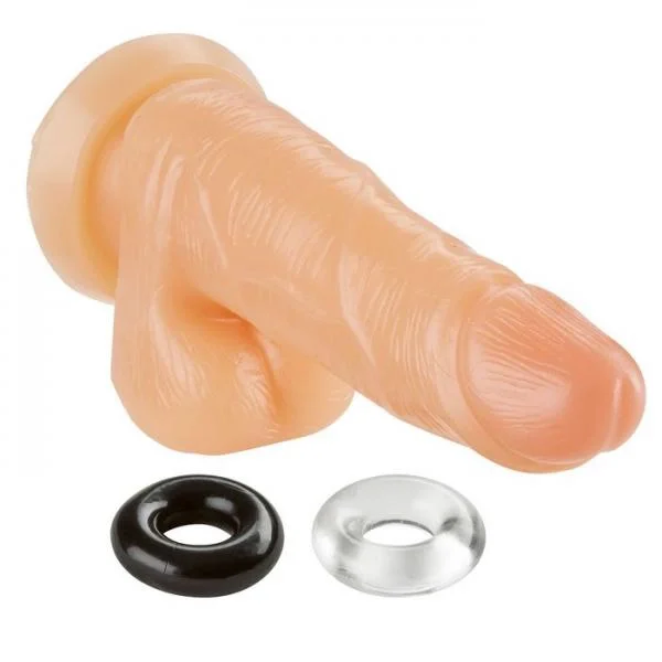 Cloud 9 5 inches Dildo with Cock Rings Beige — image 8 of 8