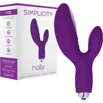 HOLLY G Spot Clitoral Vibrator Purple
