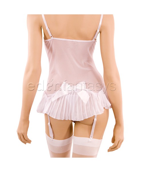 Pleated chemise and thong