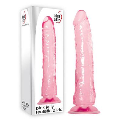 Adam Eve Pink Jelly Realistic Dildo