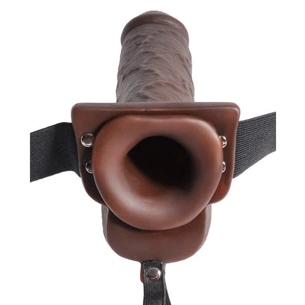 Fetish Fantasy 9-inch Hollow Squirting Strap-On with Balls
