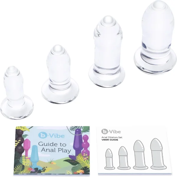B-Vibe Glass Anal Dilators 4 Piece Set