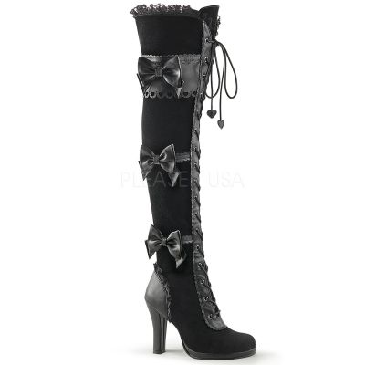 3 3 4 inches Heel 1 2 inches P F Goth Lolita Over the Knee Boot W Bows Clearance