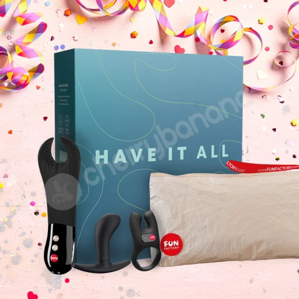 Fun Factory Black Have It All Sex Toy Gift Box 4 Piece Set