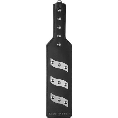 Electrapaddle Leather Spanking Paddle Black