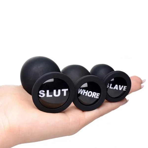 Dirty Words 3 Piece Anal Plug Set