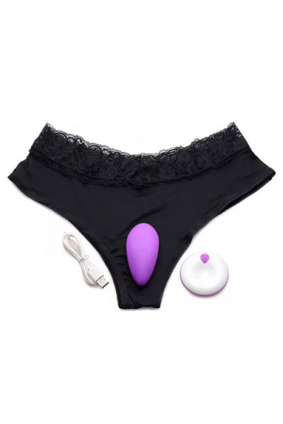 Frisky USB-Rechargeable Vibrating Lace-Trimmed Panty