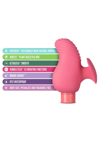 Gaia Eco Love Rechargeable Waterproof Plant Based Clitoral Vibrator By Blush - Coral
