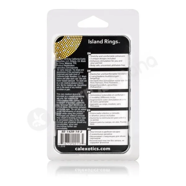 Island Rings Purple Cock Rings