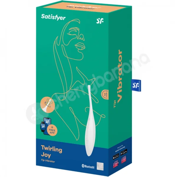 Satisfyer Twirling Joy White App Controlled Vibrating Clitoral Stimulator