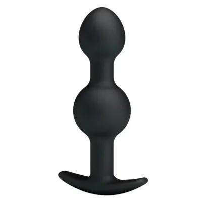 Pretty Love 4 05 inches Silicone Anal Plug with Ball Black