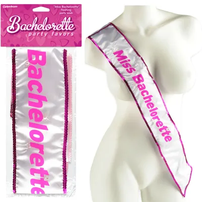 Pipe Dreams Bachelorette Party Miss Bachelorette Flashing Sash