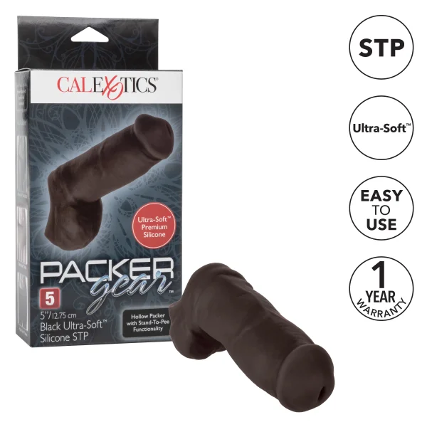 Packer Gear 5"-12.75 Cm Ultra-Soft Silicone Stp - Black