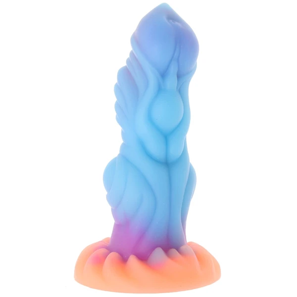 Alien Invader 8" Silicone Glow In The Dark Suction Cup Dildo By Creature Cocks