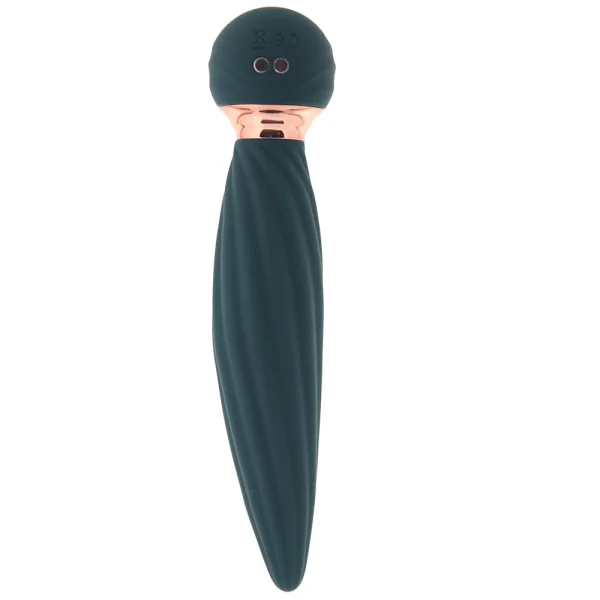 Sugar Pop Twist Rechargeable Silicone Gyrating Insertable Vibrator - Teal