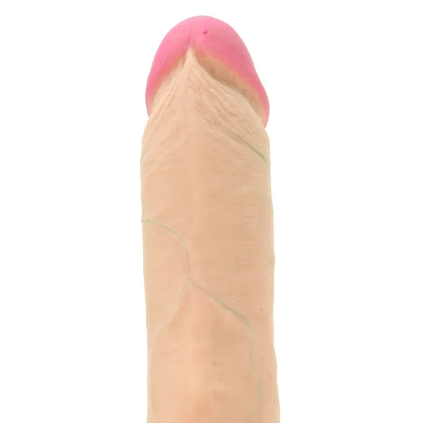 Doc Johnson The Realistic Cock UR3 8" - Vac-U-Lock Compatible Suction Cup - Vanilla