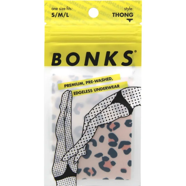 Bonks Individually Packaged Cat's Out Of The Bag Seamless Thong - One Size