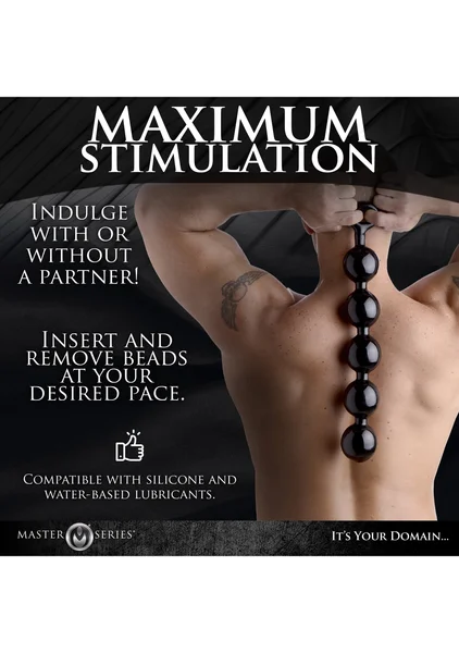Black Baller Anal Beads — image 5 of 9