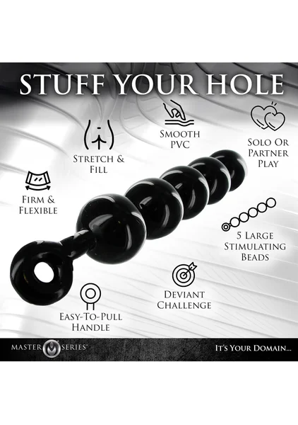 Black Baller Anal Beads — image 8 of 9
