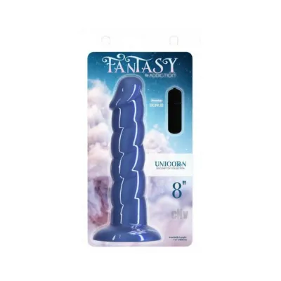 Addiction Unicorn Fantasy Dong 8 In Blue With Powerbullet