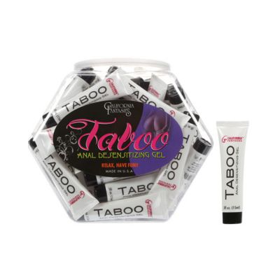 Taboo Anal Desensitizing Gel 5oz Tube fishbowl With 36 Pieces