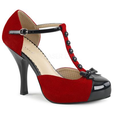 4 1 2 inches Heel 3 4 inches PF T Strap Pump W Bow