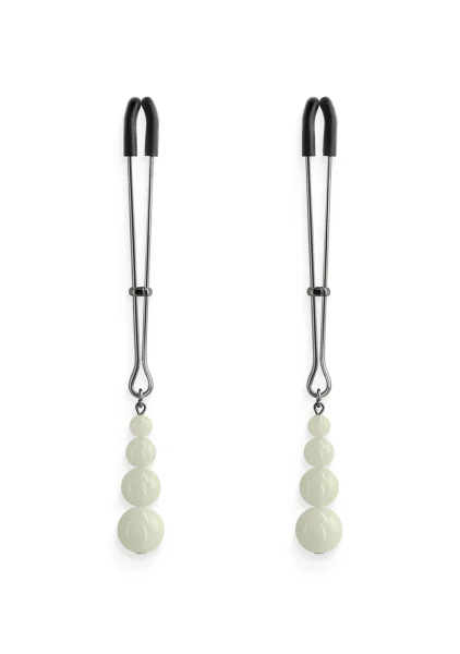 Bound Adjustable G2 Glow In The Dark Nipple Clamps by NS Novelties - Gunmetal