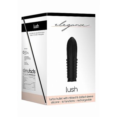 Elegance Turbo Rechargeable Bullet Lush Black