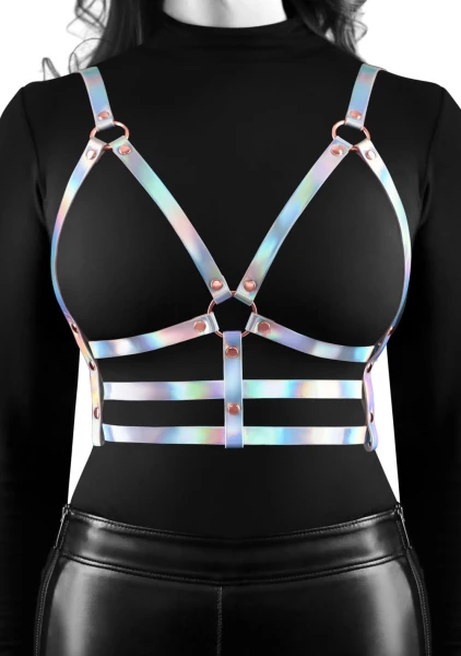 Cosmo Bewitch Chest Harness Small / Medium - Rainbow
