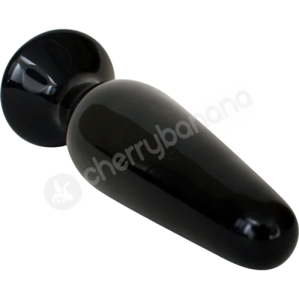Crystal Spires Black Smooth Butt Plug