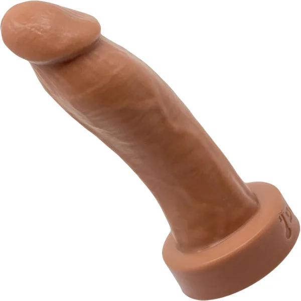 BIG Daddy Duncan Large 8" Platinum Silicone Realistic Dildo By Dee's Big Daddies - Caramel