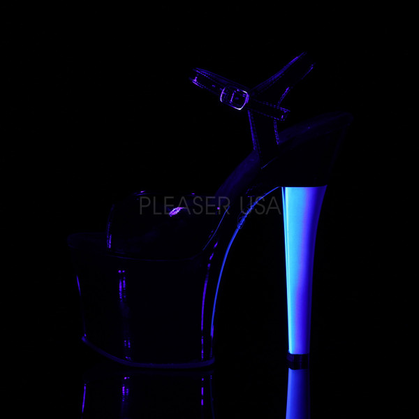7 inches Heel, 3 1/4 inches PF Ankle Strap Sandal w/ UV Heel — image 11 of 12