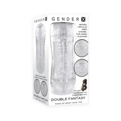 Gender X Double Fantasy Dual entry Stroker Clear