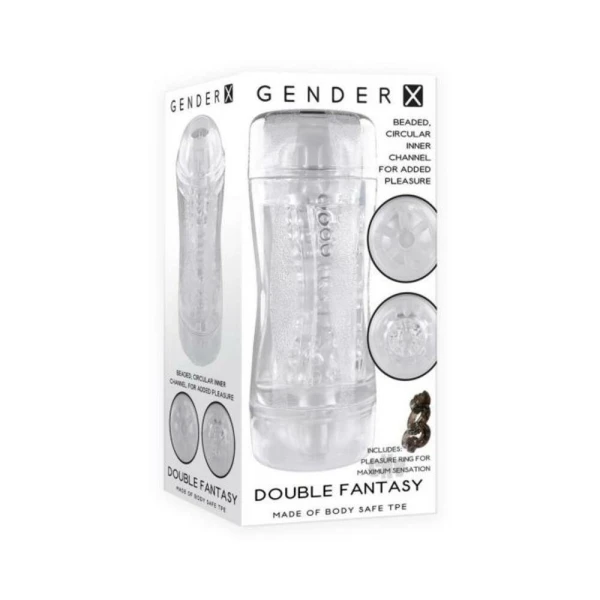 : Gender X Double Fantasy Dual-entry Stroker Clear