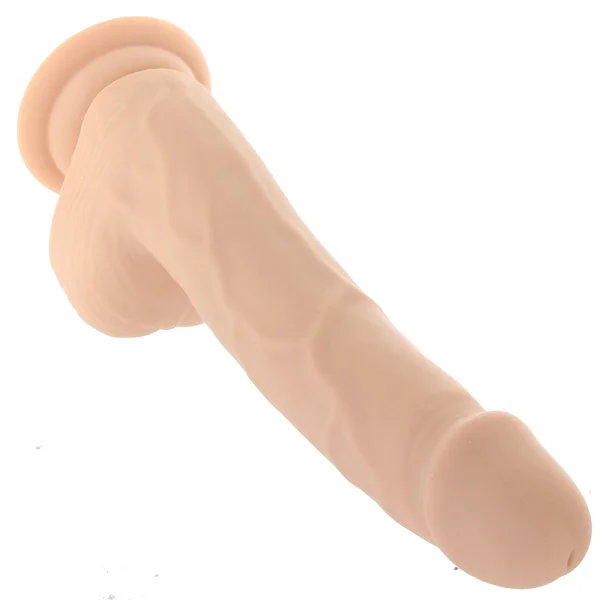 Silicone Studs Realistic 8" Suction Cup Dildo - Vanilla