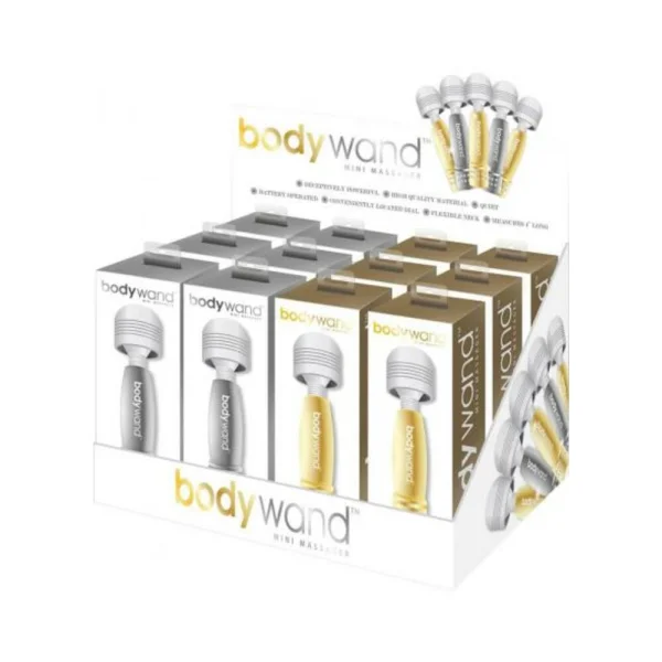 Bodywand Mini Massager Silver Gold 12 Count Display