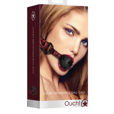 Breathable Luxury Ball Gag Burgundy