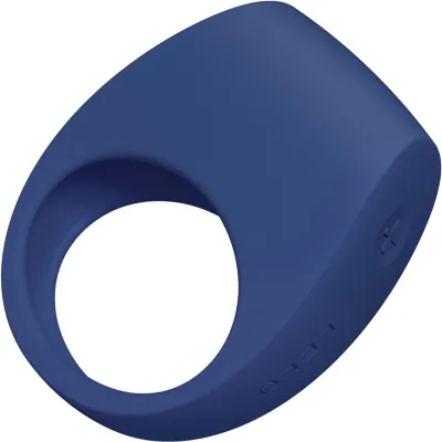 LELO TOR 3 Silicone Waterproof Rechargeable App Enabled Vibrating Cock Ring Base Blue