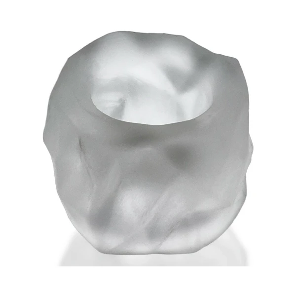 Extreme Bondage Gear: Hunkyjunk Fractal Tactile Ballstretcher Clear Ice
