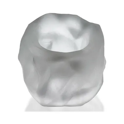 Extreme Bondage Gear Hunkyjunk Fractal Tactile Ballstretcher Clear Ice