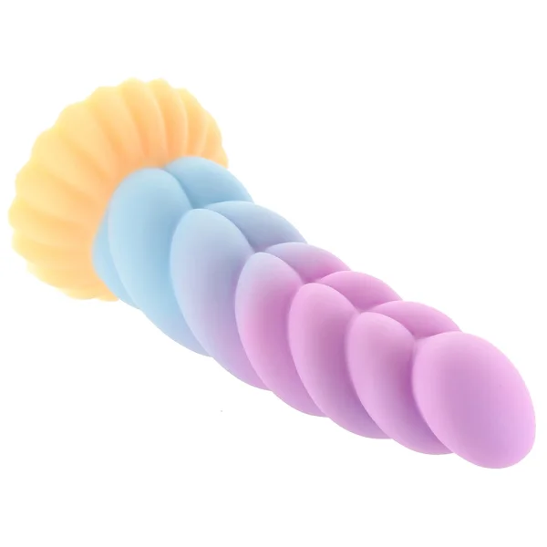 Unicorn Curvy Bumpy 8.3" Silicone Suction Cup Dildo By Creature Cocks