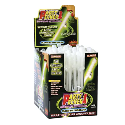 Party Pecker Sipping Straw Gitd 144 DP