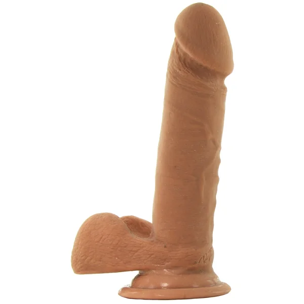 The D - Perfect D 7" Suction Cup Dildo by Doc Johnson - Caramel