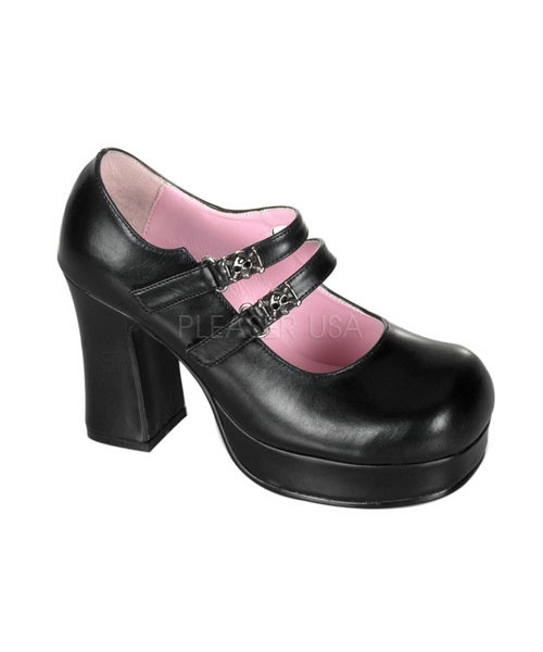 GOTHIKA-09 - 3 3/4 Goth Punk Lolita Skull Studded Double MJ Strap