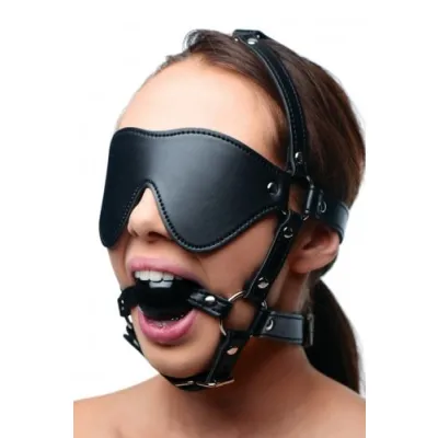 Eye Mask Harness with Ball Gag