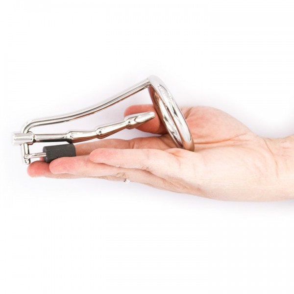 Torment Stainless Steel Humped Cock Trap - 10.7cm