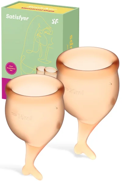 Satisfyer Feel Secure Silicone Menstrual Cups (2 Pce)
