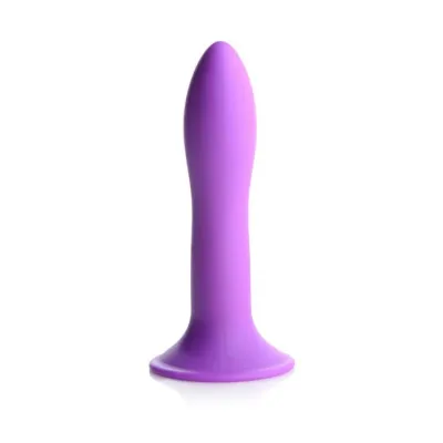 Squeezable Slender Dildo 5 3 Inches Purple